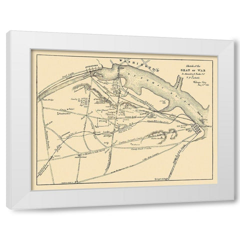 Alexandria Virginia Seat of War - Corbett 1861 White Modern Wood Framed Art Print by Corbett
