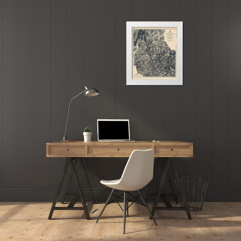 Atlanta Campaign II - Ruger 1864 White Modern Wood Framed Art Print by Ruger