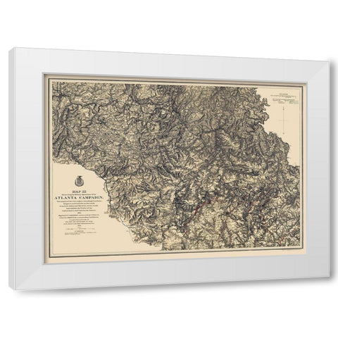 Atlanta Campaign III - Ruger 1864 White Modern Wood Framed Art Print by Ruger