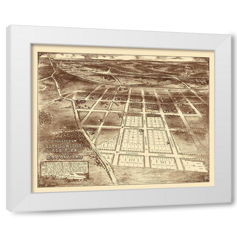 Brookland Washington DC - Barnes 1895 White Modern Wood Framed Art Print by Barnes