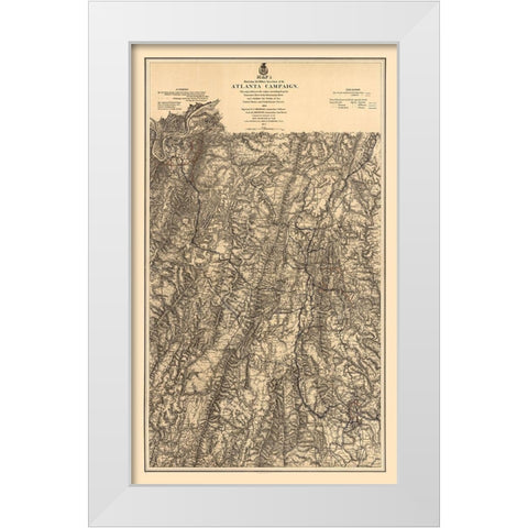 Atlanta Georgia Campaign - Ruger 1875 White Modern Wood Framed Art Print by Ruger