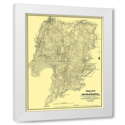 Chickamauga Georgia Battlefield - Boyd 1864 White Modern Wood Framed Art Print by Boyd