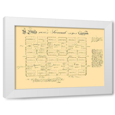 Savannah Georgia - Carson 1761 White Modern Wood Framed Art Print by Carson