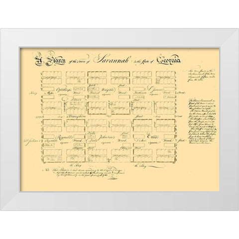 Savannah Georgia - Carson 1761 White Modern Wood Framed Art Print by Carson