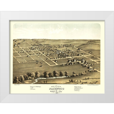 Blairstown Iowa - Ruger 1903 White Modern Wood Framed Art Print by Ruger