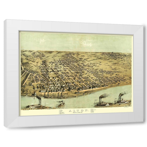 Alton Illinois - Ruger 1867 White Modern Wood Framed Art Print by Ruger
