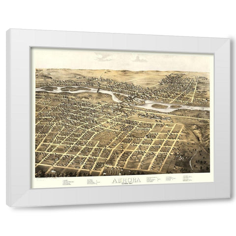 Aurora Illinois - Ruger 1867 White Modern Wood Framed Art Print by Ruger