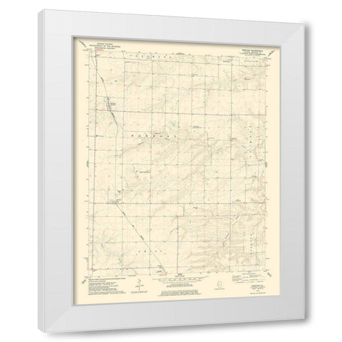 Bently Illinois Quad - USGS 1974 White Modern Wood Framed Art Print by USGS