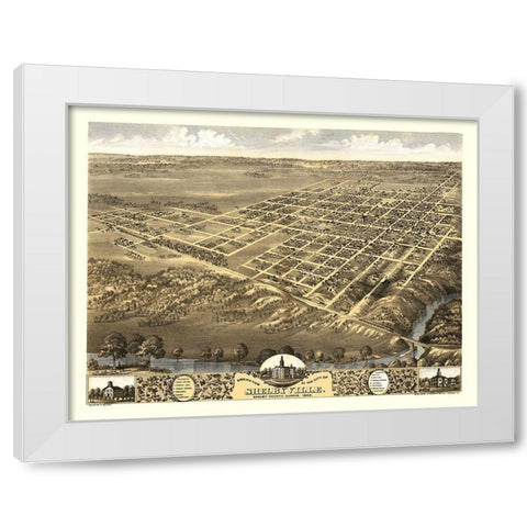 Shelbyville Illinois - Ruger 1869 White Modern Wood Framed Art Print by Ruger