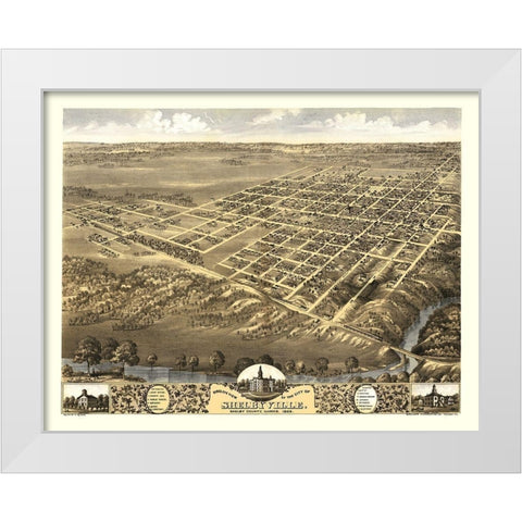Shelbyville Illinois - Ruger 1869 White Modern Wood Framed Art Print by Ruger