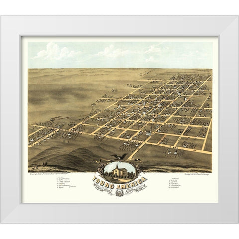 Young America Illinois - Ruger 1869 White Modern Wood Framed Art Print by Ruger