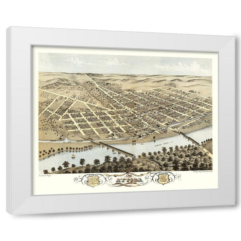 Attica Indiana - Ruger 1869 White Modern Wood Framed Art Print by Ruger