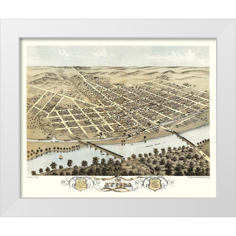 Attica Indiana - Ruger 1869 White Modern Wood Framed Art Print by Ruger