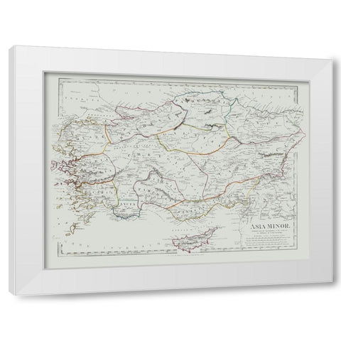 Asia Minor - Baldwin 1830 White Modern Wood Framed Art Print by Baldwin