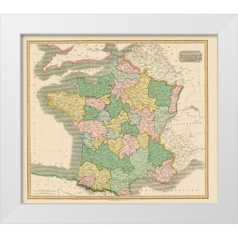 France - Thomson 1814 White Modern Wood Framed Art Print by Thomson