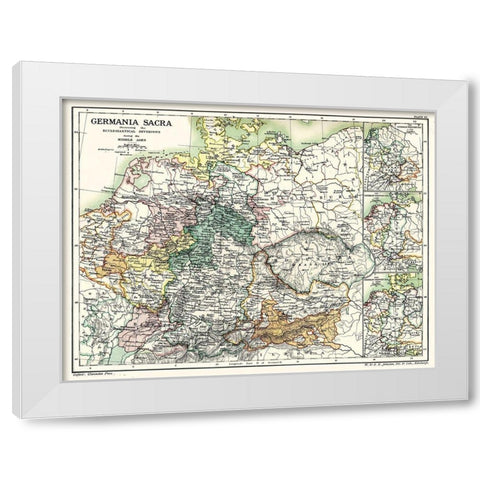 Religion Germany - Poole 1902 White Modern Wood Framed Art Print by Poole