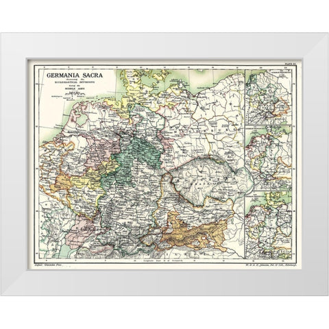 Religion Germany - Poole 1902 White Modern Wood Framed Art Print by Poole