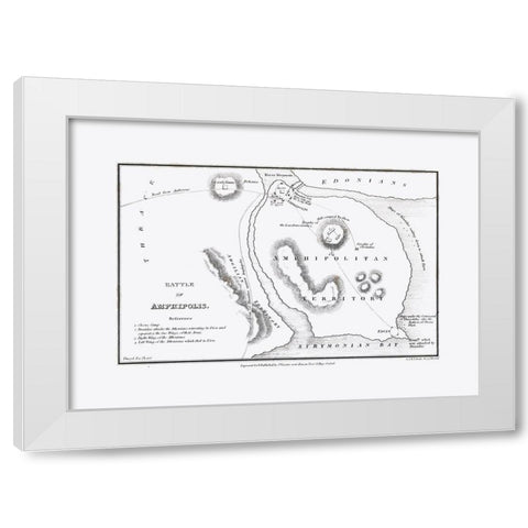 Amphipolis - Greece - Oxford 1828 White Modern Wood Framed Art Print by Unknown