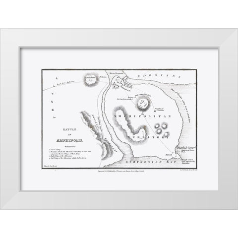 Amphipolis - Greece - Oxford 1828 White Modern Wood Framed Art Print by Unknown