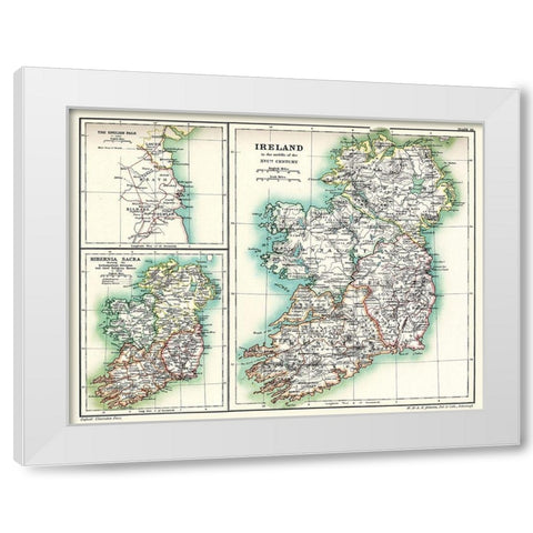 Ireland 16th Century - Poole 1902 White Modern Wood Framed Art Print by Poole