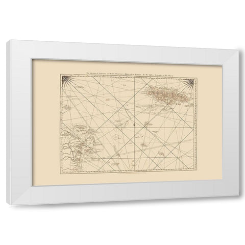 Mosquito Coast Caribbean Jamaica - Jefferys 1775 White Modern Wood Framed Art Print by Jefferys