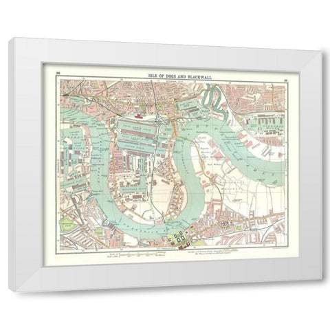 Isle of Dogs Blackwall London UK - Bartholomew White Modern Wood Framed Art Print by Bartholomew
