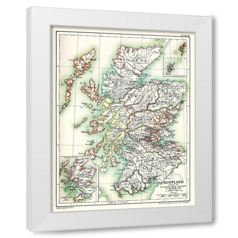 Religion Scotland - Poole 1902 White Modern Wood Framed Art Print by Poole