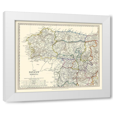Spain 1 - Baldwin 1831 White Modern Wood Framed Art Print by Baldwin