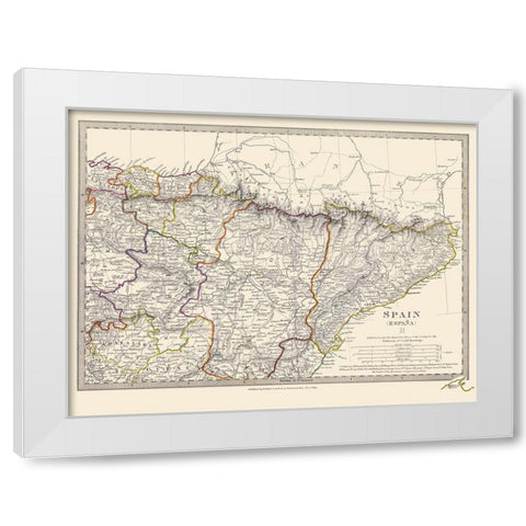 Spain 2 - Baldwin 1831 White Modern Wood Framed Art Print by Baldwin