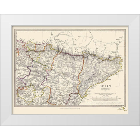 Spain 2 - Baldwin 1831 White Modern Wood Framed Art Print by Baldwin