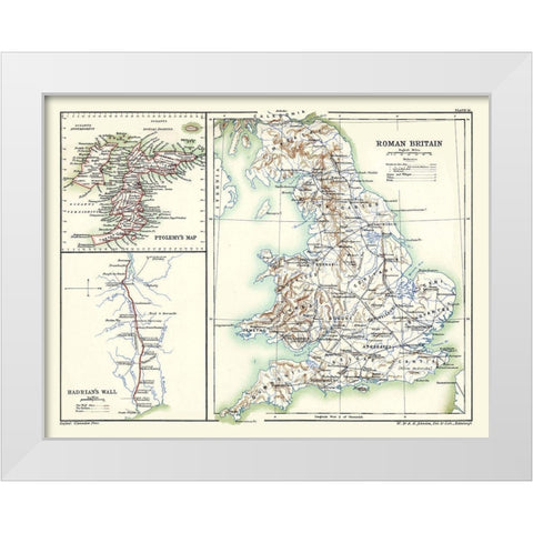 Roman Britain - Poole 1902 White Modern Wood Framed Art Print by Poole