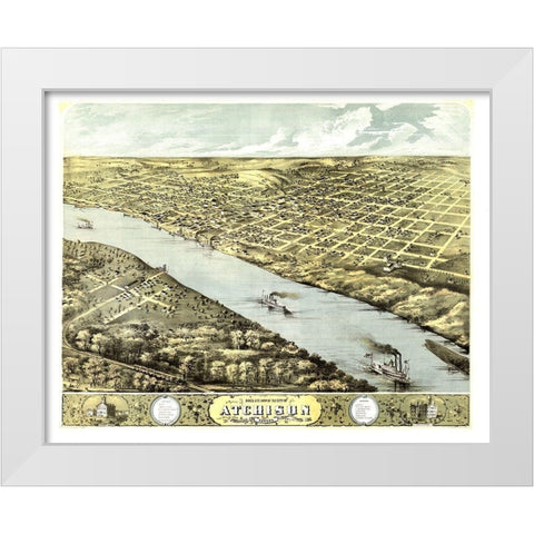 Atchison Kansas - Ruger 1869 White Modern Wood Framed Art Print by Ruger