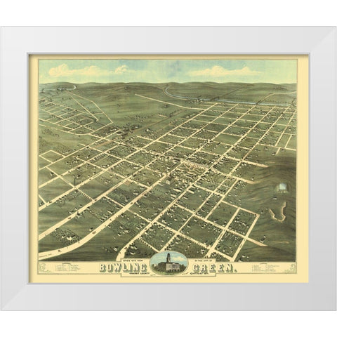Bowling Green Kentucky - Ruger 1871 White Modern Wood Framed Art Print by Ruger