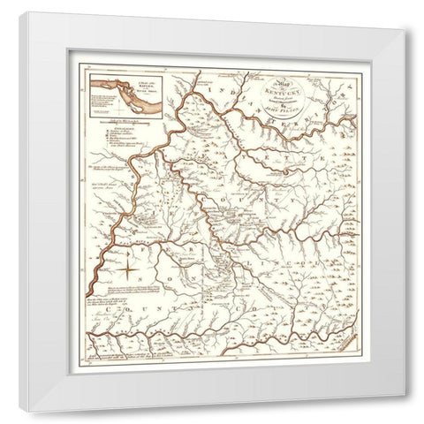 Kentucky - Stockdale 1794 White Modern Wood Framed Art Print by Stockdale