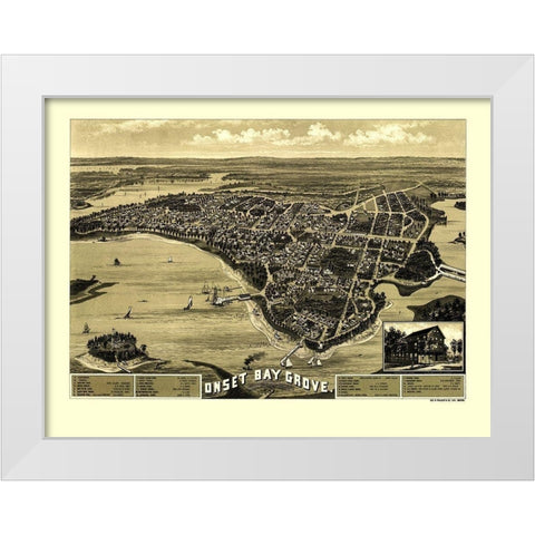 Onset Bay Grove Wareham Massachusetts - Walker White Modern Wood Framed Art Print by Walker