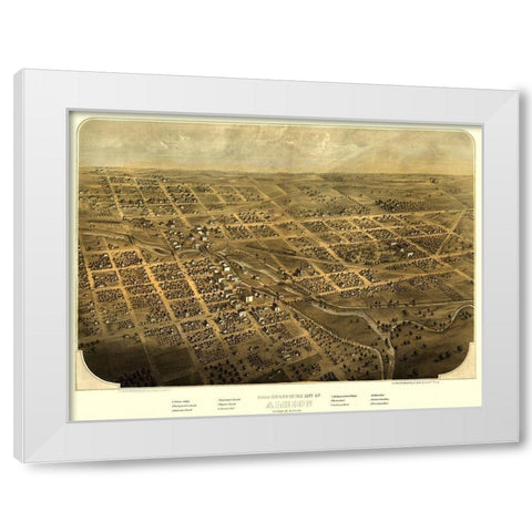Albion Michigan - Ruger 1868 White Modern Wood Framed Art Print by Ruger