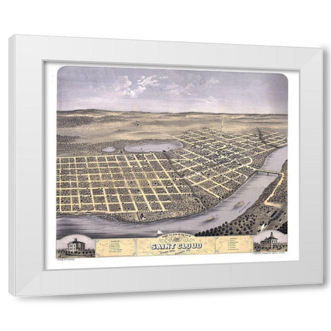 Saint Cloud Minnesota - Ruger 1869 White Modern Wood Framed Art Print by Ruger