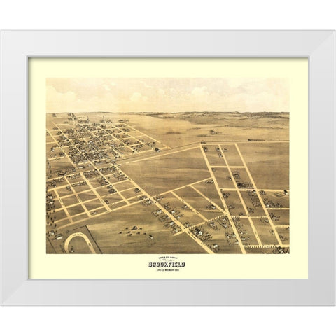 Brookfield Missouri - Ruger 1869 White Modern Wood Framed Art Print by Ruger