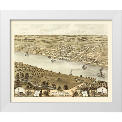 Washington Missouri - Ruger 1869 White Modern Wood Framed Art Print by Ruger