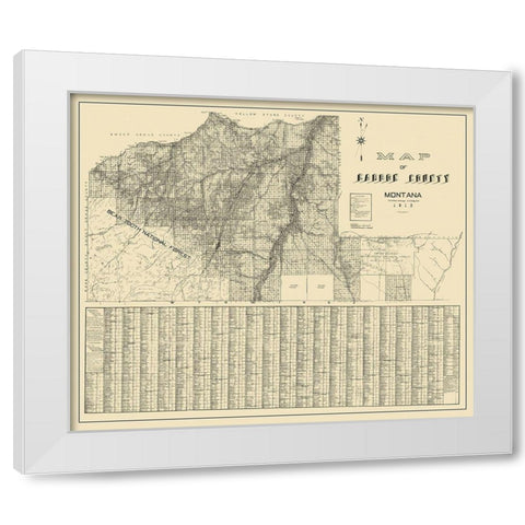 Carbon Montana Landowner - Gibson 1912 White Modern Wood Framed Art Print by Gibson
