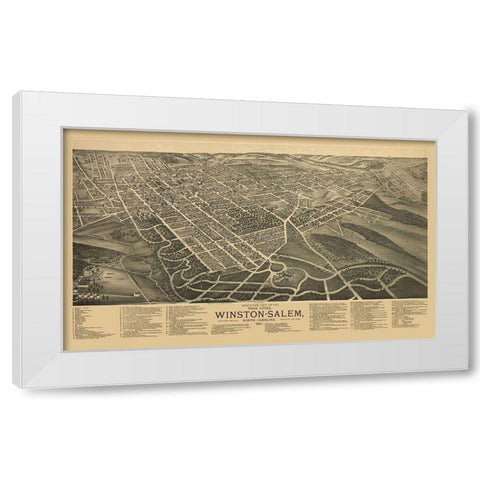 Winston Salem North Carolina - Ruger 1891 White Modern Wood Framed Art Print by Ruger