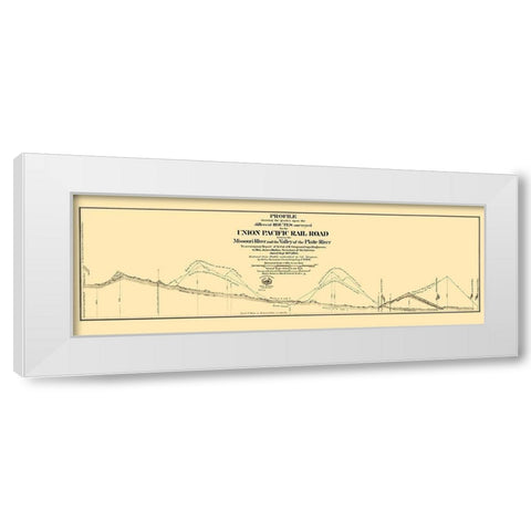 Union Pacific Railroad - Seymour 1865 White Modern Wood Framed Art Print by Seymour