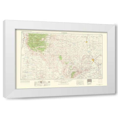 Carlsbad New Mexico Quad - USGS 1963 White Modern Wood Framed Art Print by USGS