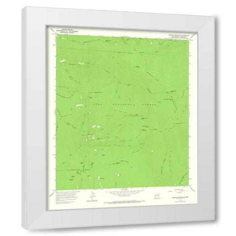 Grouse Mountain New Mexico Quad - USGS 1965 White Modern Wood Framed Art Print by USGS