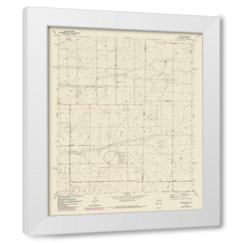 Lingo New Mexico Quad - USGS 1970 White Modern Wood Framed Art Print by USGS