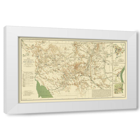New Mexico Military Department - Carleton 1864 White Modern Wood Framed Art Print by Carleton