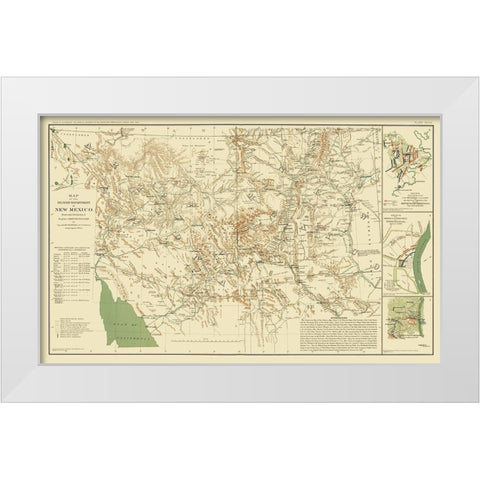 New Mexico Military Department - Carleton 1864 White Modern Wood Framed Art Print by Carleton