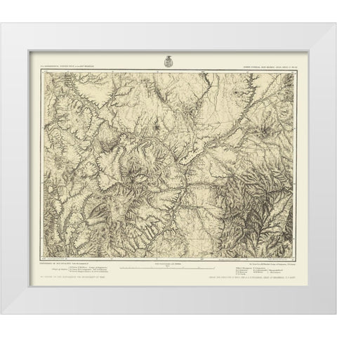 New Mexico New Mexico Sheet - US Army 1876 White Modern Wood Framed Art Print by US Army