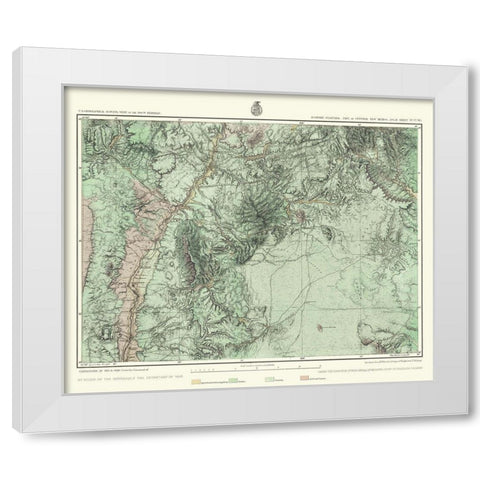 Central New Mexico Economic Sheet - US Army 1877 White Modern Wood Framed Art Print by US Army