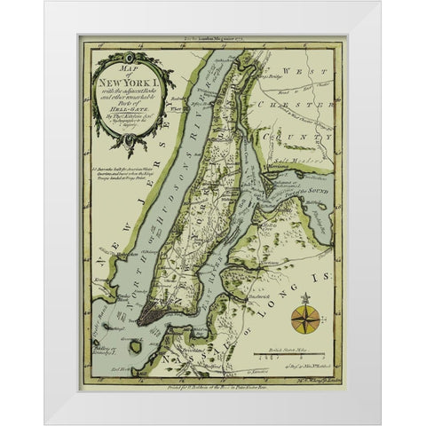 New York New York - Kitchin 1778 White Modern Wood Framed Art Print by Kitchin